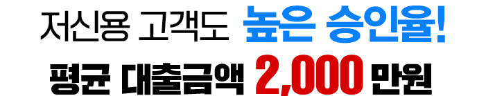 600점대 저신용 고객도 승인율 95% 평균 대출금액 1,995만원